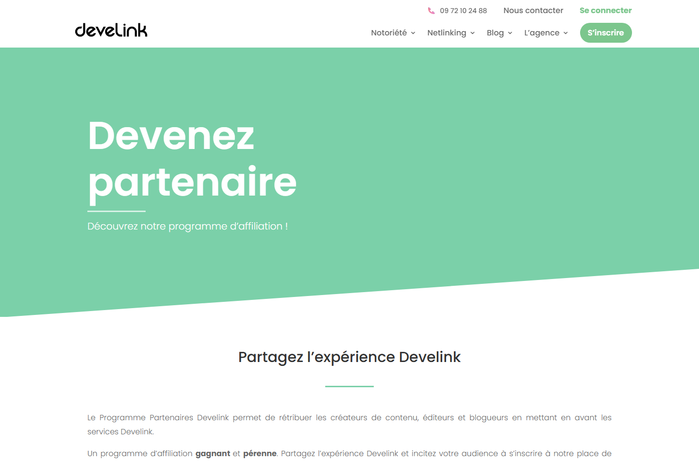 Programme partenaire et d'affiliation de Develink